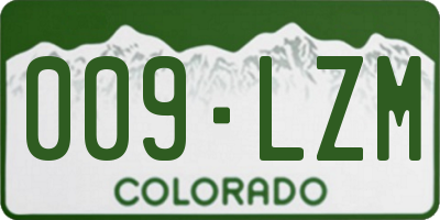 CO license plate 009LZM