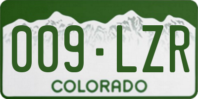 CO license plate 009LZR