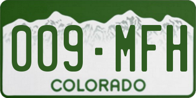 CO license plate 009MFH