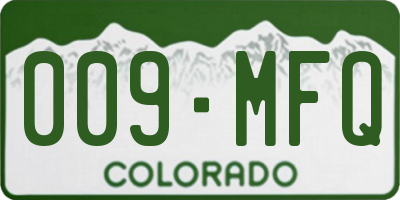 CO license plate 009MFQ