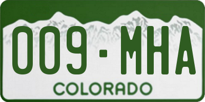 CO license plate 009MHA