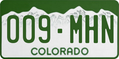 CO license plate 009MHN