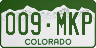 CO license plate 009MKP