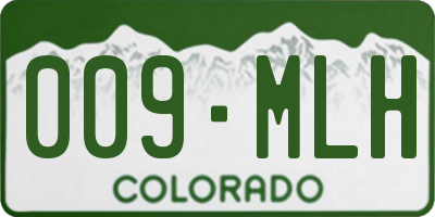 CO license plate 009MLH