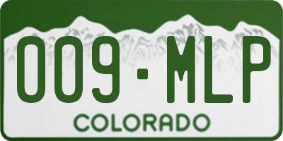 CO license plate 009MLP