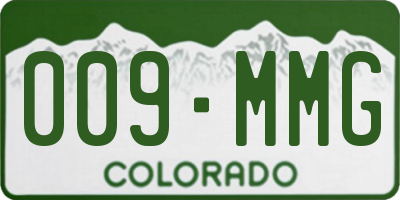 CO license plate 009MMG