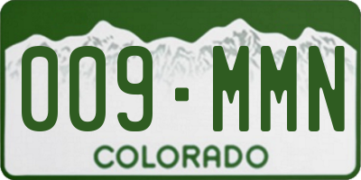 CO license plate 009MMN