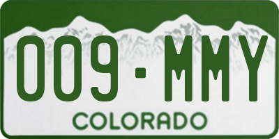 CO license plate 009MMY