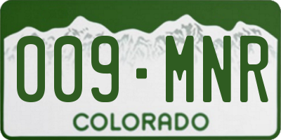 CO license plate 009MNR
