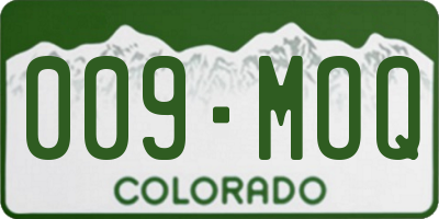 CO license plate 009MOQ