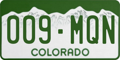 CO license plate 009MQN