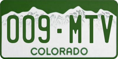 CO license plate 009MTV