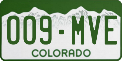 CO license plate 009MVE