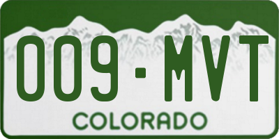 CO license plate 009MVT