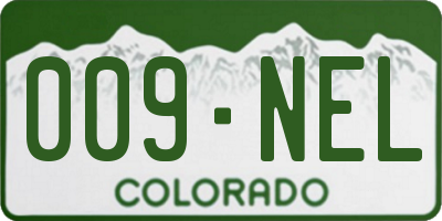 CO license plate 009NEL