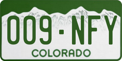 CO license plate 009NFY