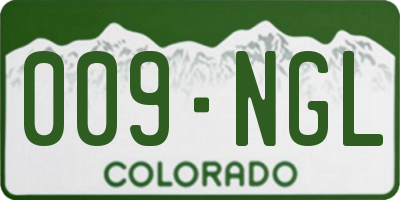 CO license plate 009NGL