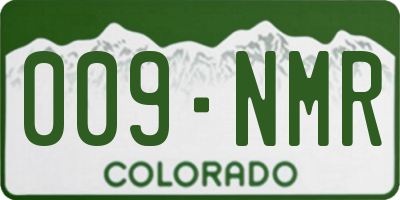 CO license plate 009NMR