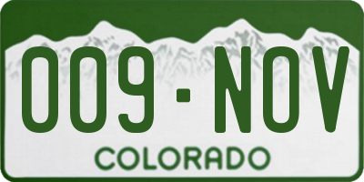 CO license plate 009NOV