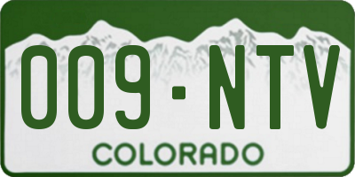 CO license plate 009NTV