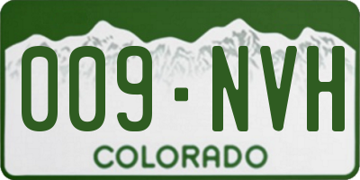 CO license plate 009NVH