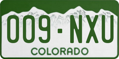 CO license plate 009NXU