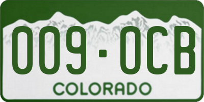 CO license plate 009OCB