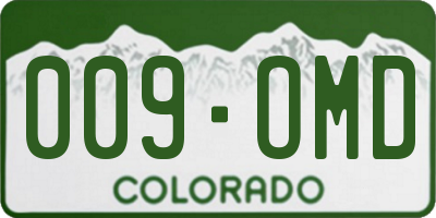 CO license plate 009OMD