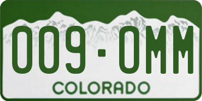 CO license plate 009OMM