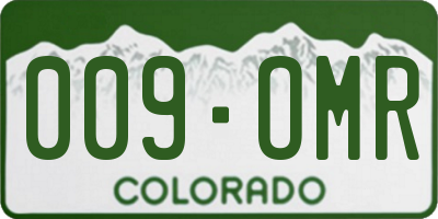 CO license plate 009OMR