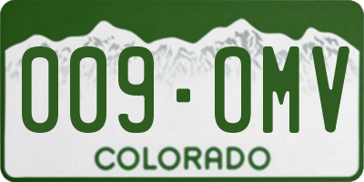 CO license plate 009OMV