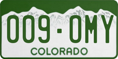 CO license plate 009OMY