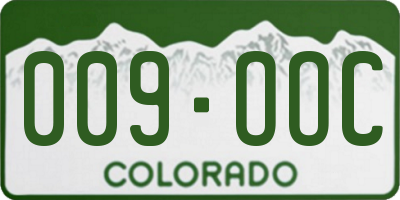 CO license plate 009OOC