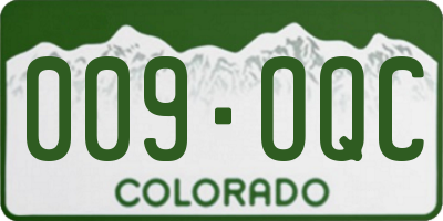 CO license plate 009OQC