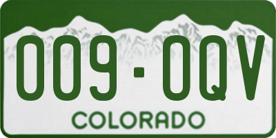 CO license plate 009OQV