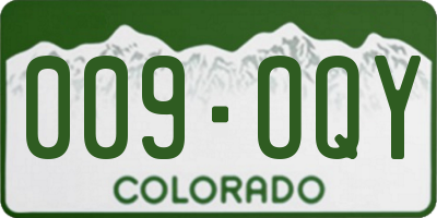 CO license plate 009OQY