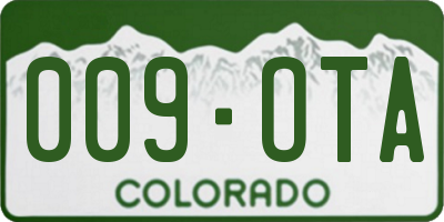 CO license plate 009OTA
