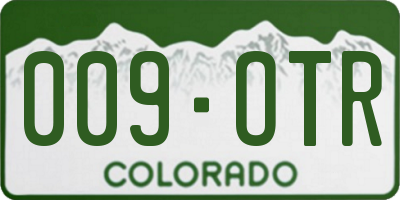 CO license plate 009OTR