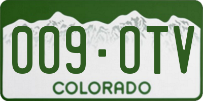 CO license plate 009OTV