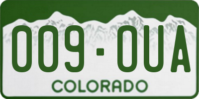 CO license plate 009OUA