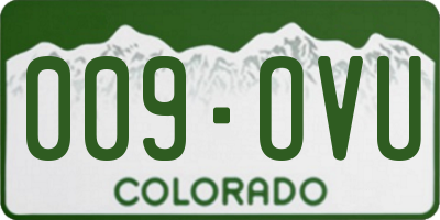 CO license plate 009OVU