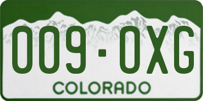 CO license plate 009OXG
