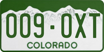 CO license plate 009OXT