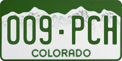 CO license plate 009PCH