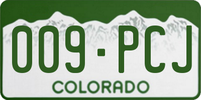 CO license plate 009PCJ