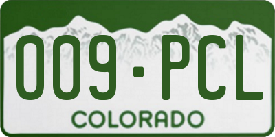 CO license plate 009PCL