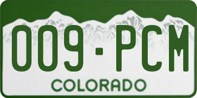 CO license plate 009PCM