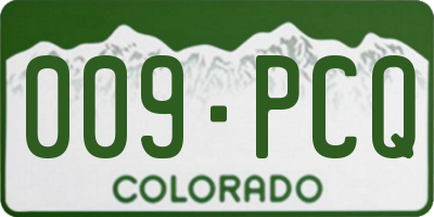 CO license plate 009PCQ