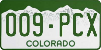 CO license plate 009PCX