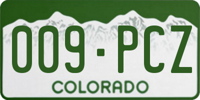 CO license plate 009PCZ
